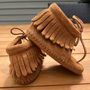 Minnetonka Moccasins Fringe Bootie